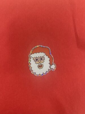 Julenisse Glitterklistremerke