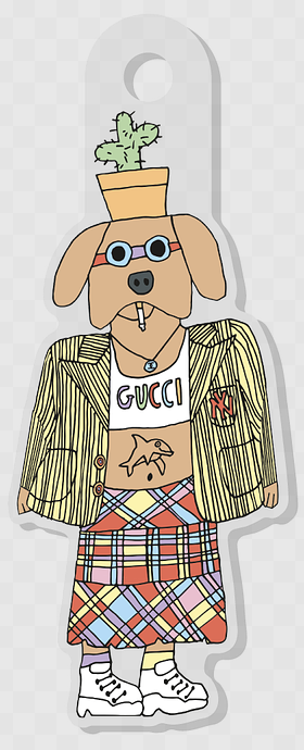 Nøkkelring Gucci Dog