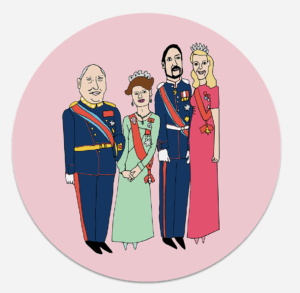 Glassbrikke Kongefamilien