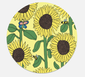 Solsikker Glassbrikke