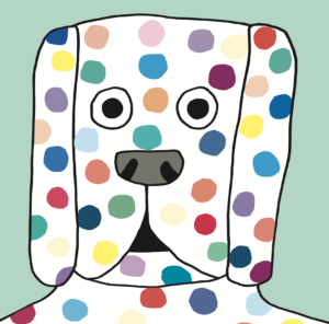 Glassbrikke Prikkete Hund