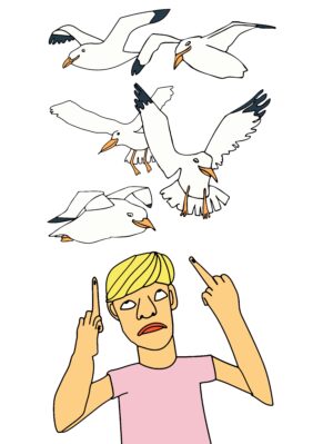 I Hate Seagulls Klistremerke