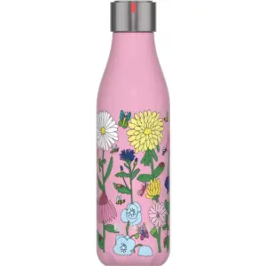 Rosa Sløyfe termoflaske 0,5 L Markblomster